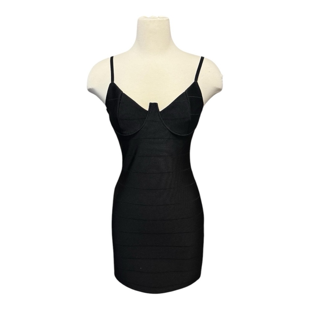 Black Strappy Bodycon Dress